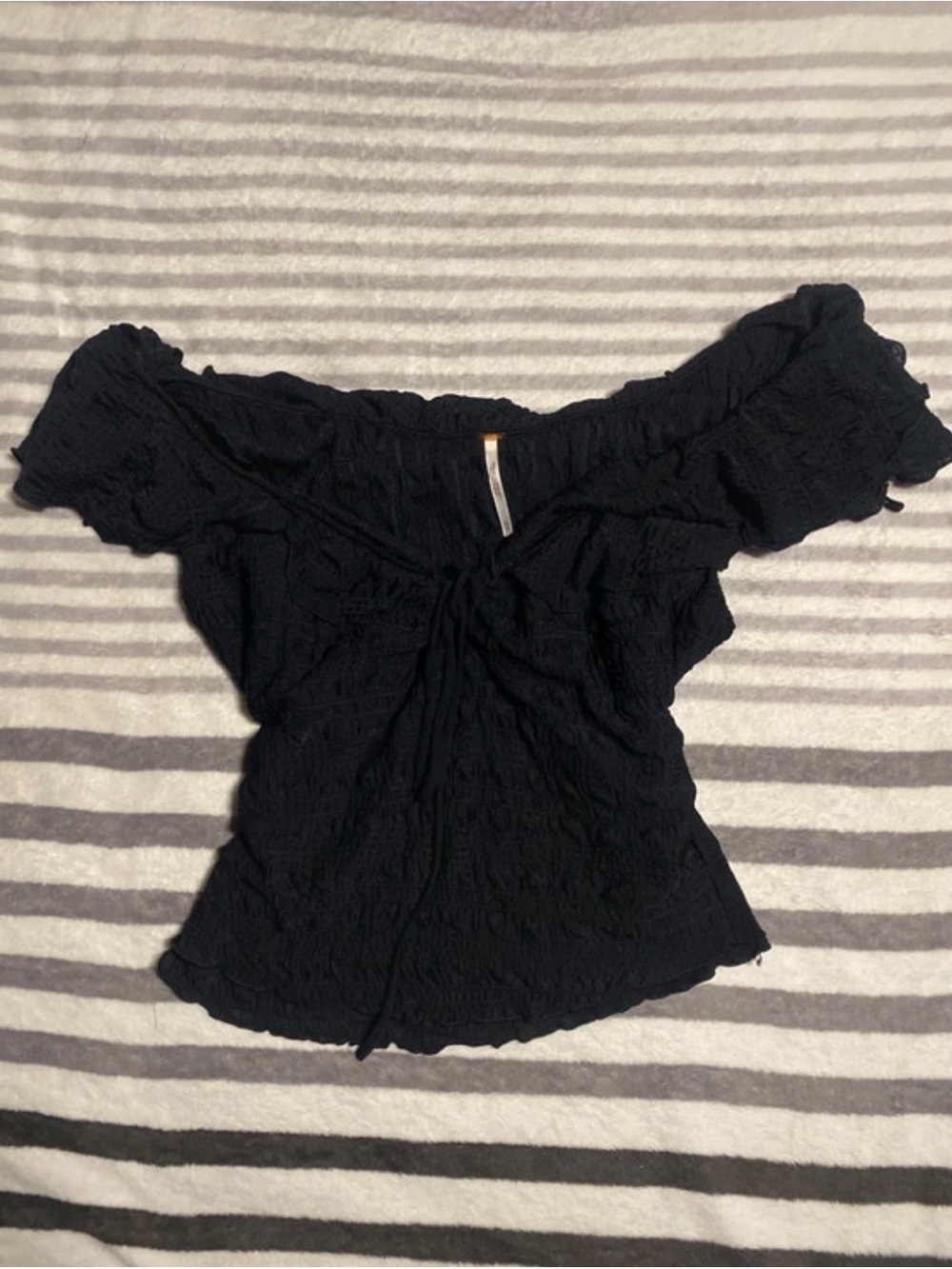 Black Free People Off-Shoulder Top